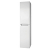 Пенал Dreja QL35, 35 см, 2 дверцы, 4 стеклянные полки, белый глянец, 99.0009 - фото, отзывы, цена